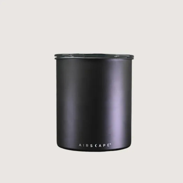 Black Airscape brand coffee beans storage airtight cannister 