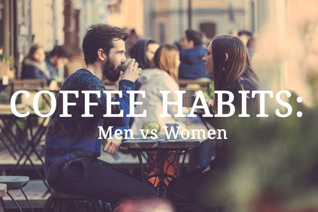 Cafe man and women. coffee habits men vs women