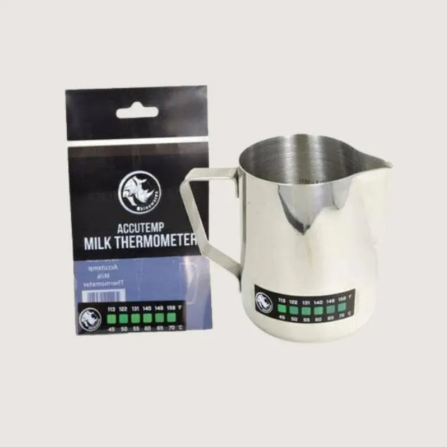 coffee equipment for baristas temperature gauge sticker for milk jug by rhinoware